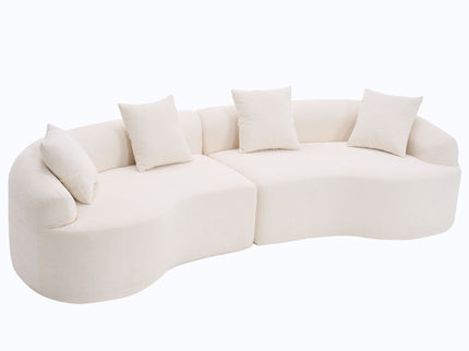 4 Seater Sofa With Fabric, 30D, 60 Hardness Full Sponge, 4 Pillow For Living Room, Home Furniture Sleeper Sectional Sofa For Apartment