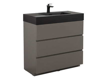Alice - Bathroom Vanity With Sink, Large Storage Freestanding Bathroom Vanity For Modern Bathroom, One-Piece Sink Basin Without Drain And Faucet