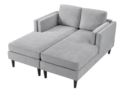 Chaise Lounge Sofa Bed With Dual Layer Armrests For Living Room