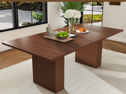 Rectangular Dining Table With Storage Base - Walnut