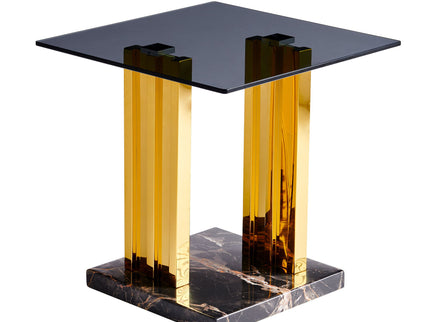 Side Table - Gray / Gold