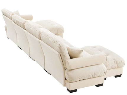 Super Comfort Oversized Modular Sectional Sofa With Movable Ottoman