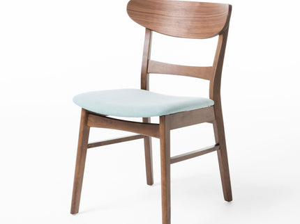 Mid Century Dining Chairs With Cushioned Seats And Wood Frame (Set of 2)