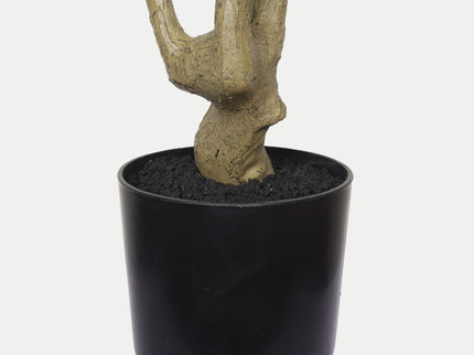 Lifelike Artificial Olive Tree With Plastic Pot For Home Living Room Decor - Green Leaves