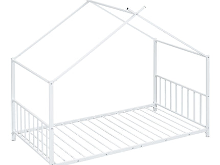 Metal House Platform Bed With Modern Design And Durable Frame