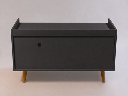 TV Stand For TVs Up To 45" With Open Storage Shelf, Cable Management, 1 Door And 1 Drawer