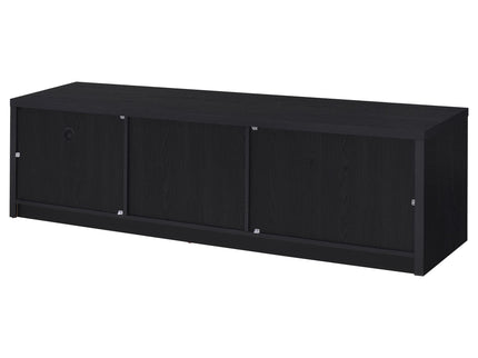Ian - 2 Door TV Stand Media Console With Storage - Black