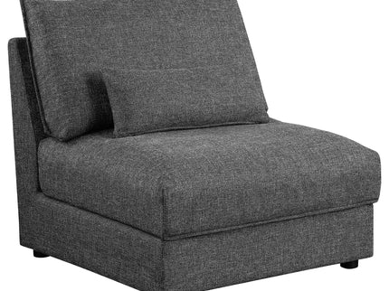 Tomasina - Modular Sectional Sofa With Corner, Armless Chairs And Armchairs - Black