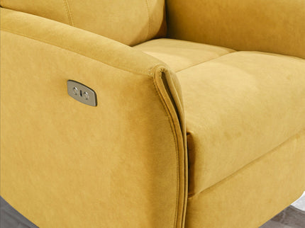 Suede Recliner Chair - Dark Yellow