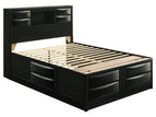 Black / 4 Pc. Bed, Nightstand, Dresser, Mirror / Queen