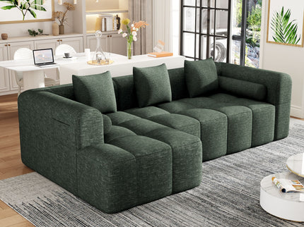Sectional Free Combined Sofa With 2 Side Pockets