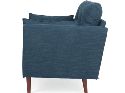 Enchantica - Upholstered Fabric Club Chair With Button Tufted And 2 Accent Pillows