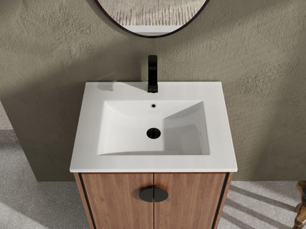 Modern Bathroom Vanity With Top Sink, Engineered Wood Storage Cabinet