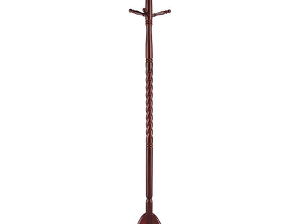 Coat Rack With Post Traditional Entryway Organizer With 6 Hooks - Brown