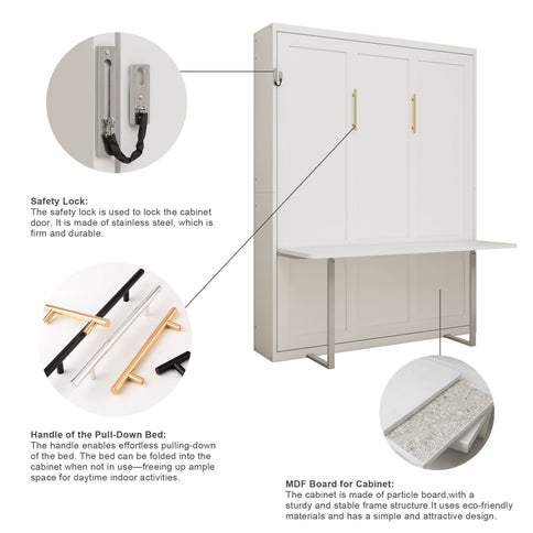 Multifunctional Vertical Murphy Wall Bed