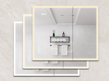 Bathroom Medicine Cabinet With Lights, LED Medicine Cabinet With Mirror, Lighted Medicine Cabinet With Defogger