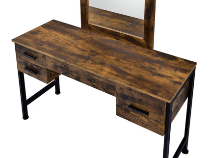 Juvanth - Rustic Vanity Desk Mirror - Oak