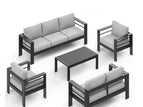 Black / 5 Pc. Sofa, Loveseat, 2 Chairs, Coffee Table