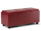 Red / Faux Leather