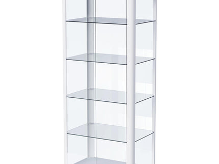 Nevra - 4 Shelf Display LED Curio Cabinet