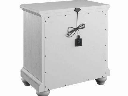 3 Drawer Nightstand With USB - Gray - Wood