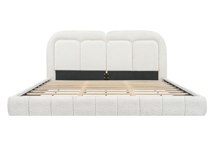 Upholstered Platform Bed With Tufted Headboard