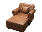 Light Brown / 2 Pc. Chair, Ottoman