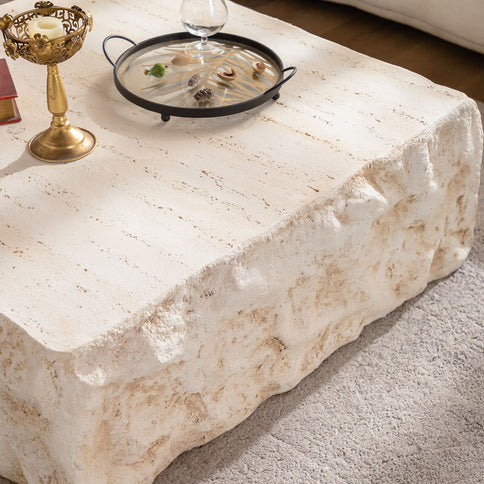 Square Coffee Table Design Living Room Office Furniture - Light Beige