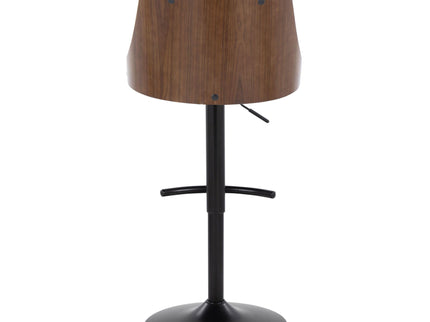 Gianna - Mid Century Modern Adjustable Barstool, Swivel With Rounded T Footrest (Set of 2)