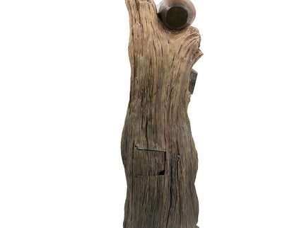 Decorative 3 Tier Tree Trunk Fountain With Lights And Pump - Brown