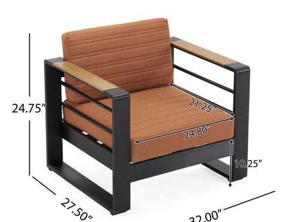 Giovanna - Club Chair Set With Aluminum Frame