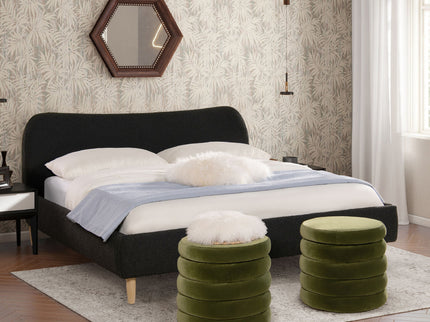 Roman - Curved Headboard Upholstered Platform Bed