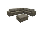 Dark Green / 2 Pc. 5 Seater Sectional Sofa, Ottoman