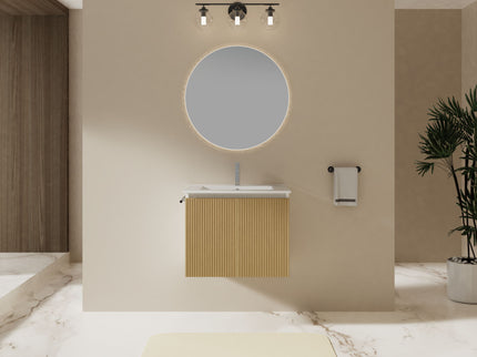 Floating Bathroom Vanity Combo, Towel Rack
