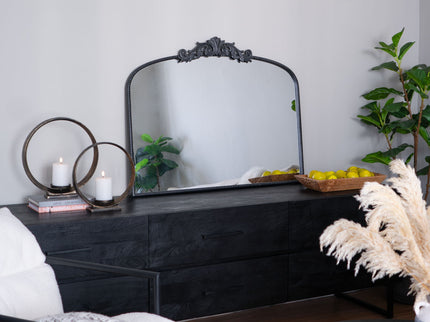 Arch Mirror, Baroque Inspired Wall Decor For Bathroom, Bedroom, Living Room