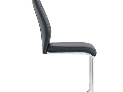 Modern Dining Chairs With Padded Seat, Metal Legs