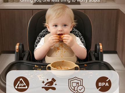 Convertible Baby High Chair To Rocker With 5 Point Harness
