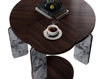 Coffee Table Set With Center Table & Side Table