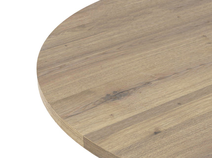 Round Dining Table For 2 - 4 People, Compact Kitchen Or Dining Room - Rustic Brown