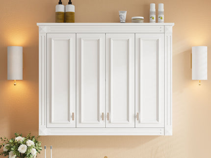 Wall Mounted Medicine Cabinet With Adjustable Shelf - White