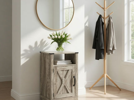 Farmhouse Nightstand, Charging Station & Storage