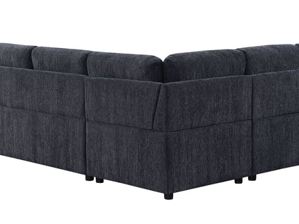 Nyhan - Upholstered Corner Sectional With Pull Out Loveseat And Storaged Chaise
