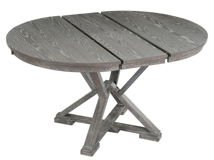Dining Set With Extendable Round Table And 4 Upholstered Chairs
