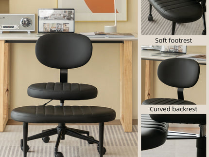 Ergonomic Cross Legged Office Chair With Back Support