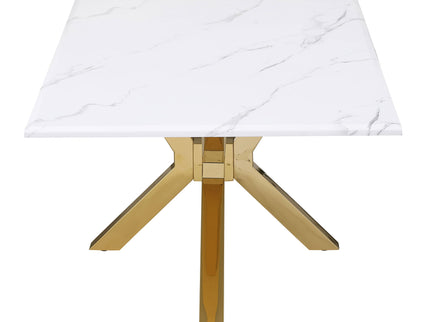 Maciel - Coffee Table With Accents - White Marble
