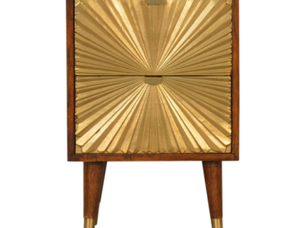 Manila - Nightstand - Brown / Gold