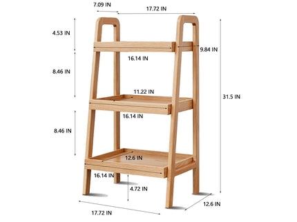 3 Tier Rack, Premium Storage Organizer - Natural