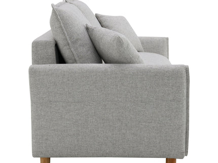 Oren - Chenille Sleeper Sectional Sofa With Storage 2 Toss Pillows - Gray