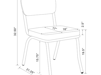 Open Back Upholstered Side Chairs (Set of 2)