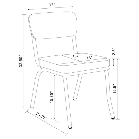 Open Back Upholstered Side Chairs (Set of 2)